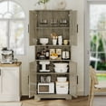 thumbnail image 3 of 70 Inch Tall Kitchen Pantry Cabinet, Freestanding Storage Cabinet Pantry Cabinet,70" Tall Kitchen Pantry Cabinet with Doors and Adjustable Shelves, Freestanding Cupboard, Tall Storage Cabinet, 3 of 10