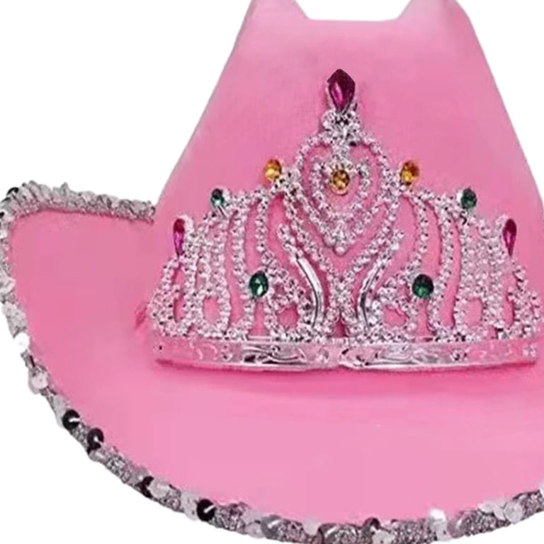 AURORA TRADE&nbsp;Pink Cowboy Hat - Pink Sequin Cowgirl  display picture 1
