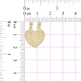 thumbnail image 4 of 14k Yellow Gold, Small Size Couple Sharing Split Heart Pendant Love Charm Te Amo 16mm with 20" Dainty Neck Chain, 4 of 9