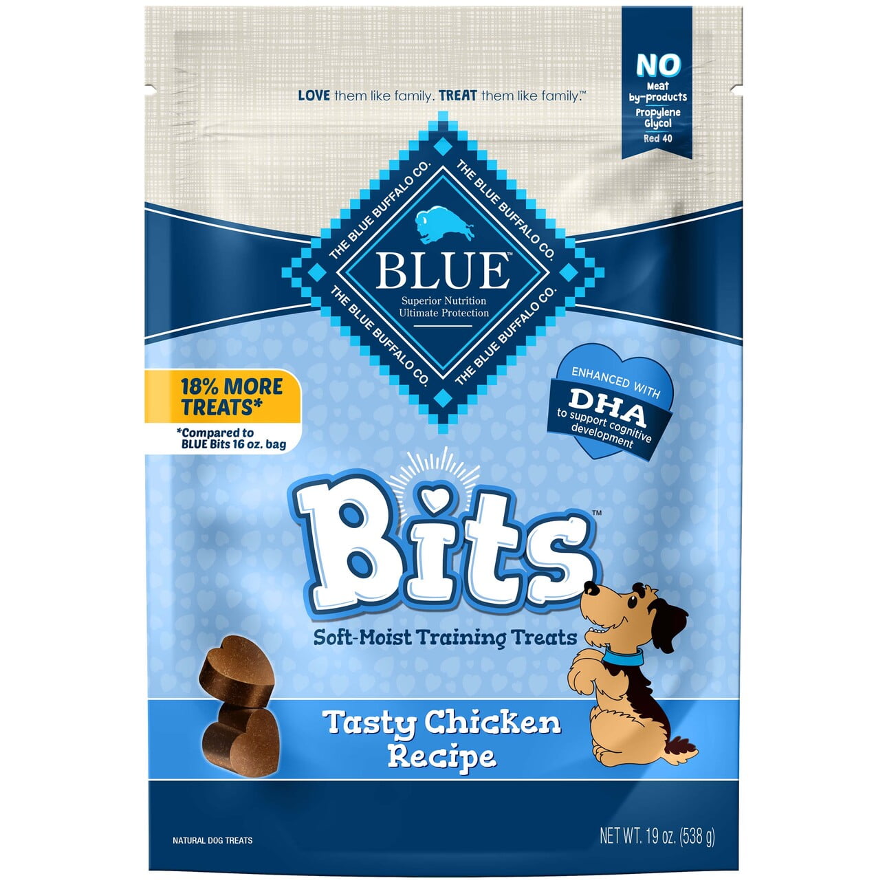 Blue Buffalo BLUE Bits Training Treats Chicken Flavor Soft Treats for Dogs, Whole Grain, 19 oz. Bag