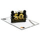 thumbnail image 1 of Tarjeta de cumpleaños 50 de Uxcell, tarjeta de cumpleaños emergente, tarjeta de regalo de cumpleaños feliz 3D, negro y dorado, 1 of 5