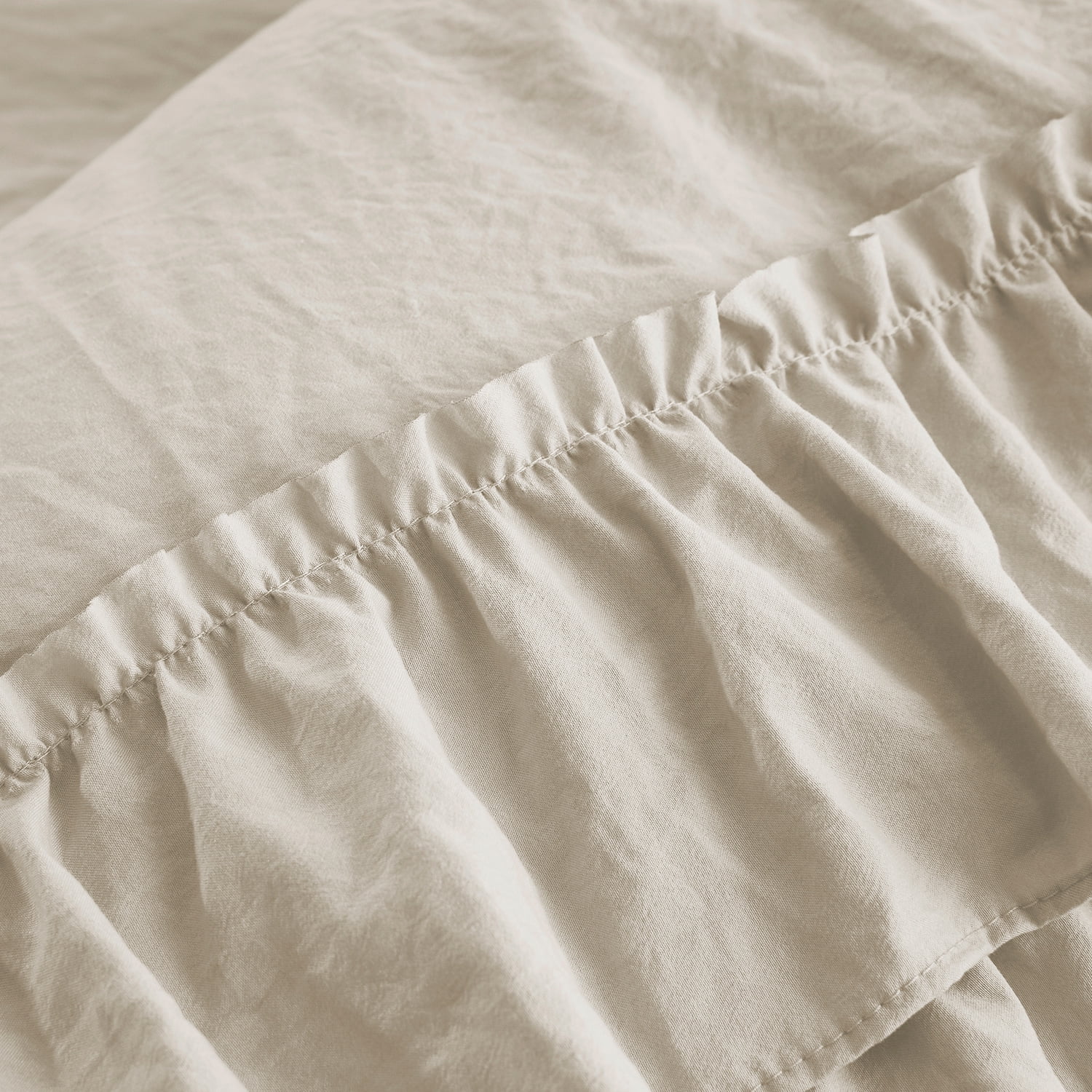HIG 3 Piece Vintage Duvet Cover Set, Ultra Soft Pre-washed Microfiber, Camel, King