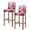 Pink, variant on Brown Mountain Bar Stool Covers Set of 4, Misty Forest Nature Woodland Pine Tree Landscape Stretch Bar Chair Covers with Backs, Removable Pub Counter Height Chair Cover for Kitchen Dining Room Cafe