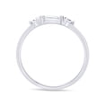 thumbnail image 4 of East West Baguette Cut Diamond Ring, Three Stone Diamond Engagement Wedding Ring, Women's Delicate Diamond Ring, 1.6 Ct Simulated Diamond, 925 Sterling Silver, Bridemaids Gift Ring, 4 of 5
