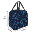 thumbnail image 3 of Easygdp BLUE Flamingo Birds Bolsa Térmica Premium - Tela Oxford Impermeable, Gran Capacidad, Bolsillo Frontal, Unisex para Trabajo, Escuela, Actividades al Aire Libre y Picnics, 3 of 8