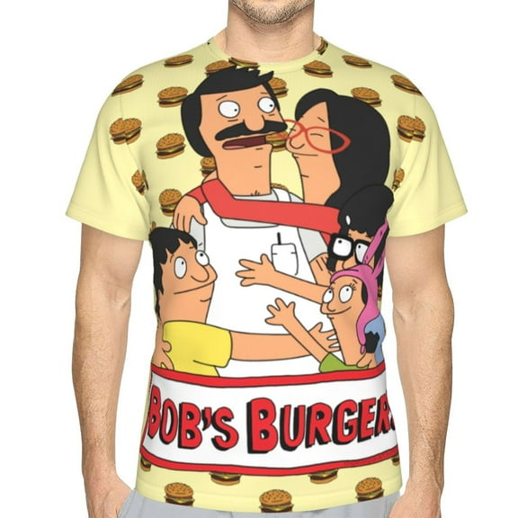 Men Women Bob's Burgers Shirts Short Sleeve Cosplay Adults Anime T-Shirts Crew Neck 3D Printed Tee Tops
