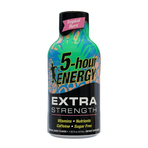5hour Energy, Extra Strength, Sugar Free, Tropical Burst, 1.93 oz