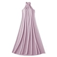 thumbnail image 5 of YuXingFu Mother Of The Bride Dresses for Women Maxi Crew Neck Plus Size Womens Dress Sleeveless with Pocket Long Casual Summer Purple XL, 5 of 5