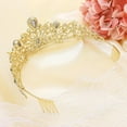 thumbnail image 4 of Crystal Tiara Crowns for Women Girls, Royal Queen Crown, Wedding Tiara for Bride,Princess Crystal Hair Accessories for Quinceanera Pageant Prom Birthday, 4 of 4