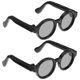 thumbnail image 4 of ColoMX 2 pares de elegantes gafas para muñecas, accesorio duradero para vestir muñecas, práctica decoración de gafas para muñecas, 4 of 7