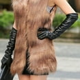 thumbnail image 3 of Skymirror Gloves Full Finger Windproof Faux Leather Long Arm Gloves for Shopping, 3 of 8
