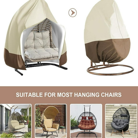 Patio Egg Chair Cover 91x80 Inches, Extra Large Double Egg Chair Cover for Outdoor Furniture, Swing Standing Egg Chair Cover 420D Waterproof