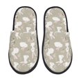 thumbnail image 2 of KLL Rabbit And Flower Slippers for Women Men House Slip on Indoor Outdoor Bedroom Furry Fleece Lined Ladies Comfy Anti-Skid Rubber Hard Sole-Medium, 2 of 8