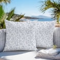 thumbnail image 3 of Throw Pillow Covers 16x16 Inch Set of 2, Light Blue Dandelion Waterproof Outdoor Pillow Covers, Spring Flowers Modern Minimalist Decorative Cushion Pillowcases for Couch, Sofa, Bed, Garden, Patio, 3 of 9