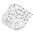 thumbnail image 1 of Regla de esquina curva para acolchar, costura de patchwork: plantillas de costura de borde redondo, herramientas de patchwork para suministros de costura, hogar, oficina, 1 of 5