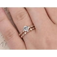 thumbnail image 4 of 1.50 Carat Man made diamond moissanite and Man made diamond moissanite Wedding Ring Set with 18k Gold Plating, 4 of 4