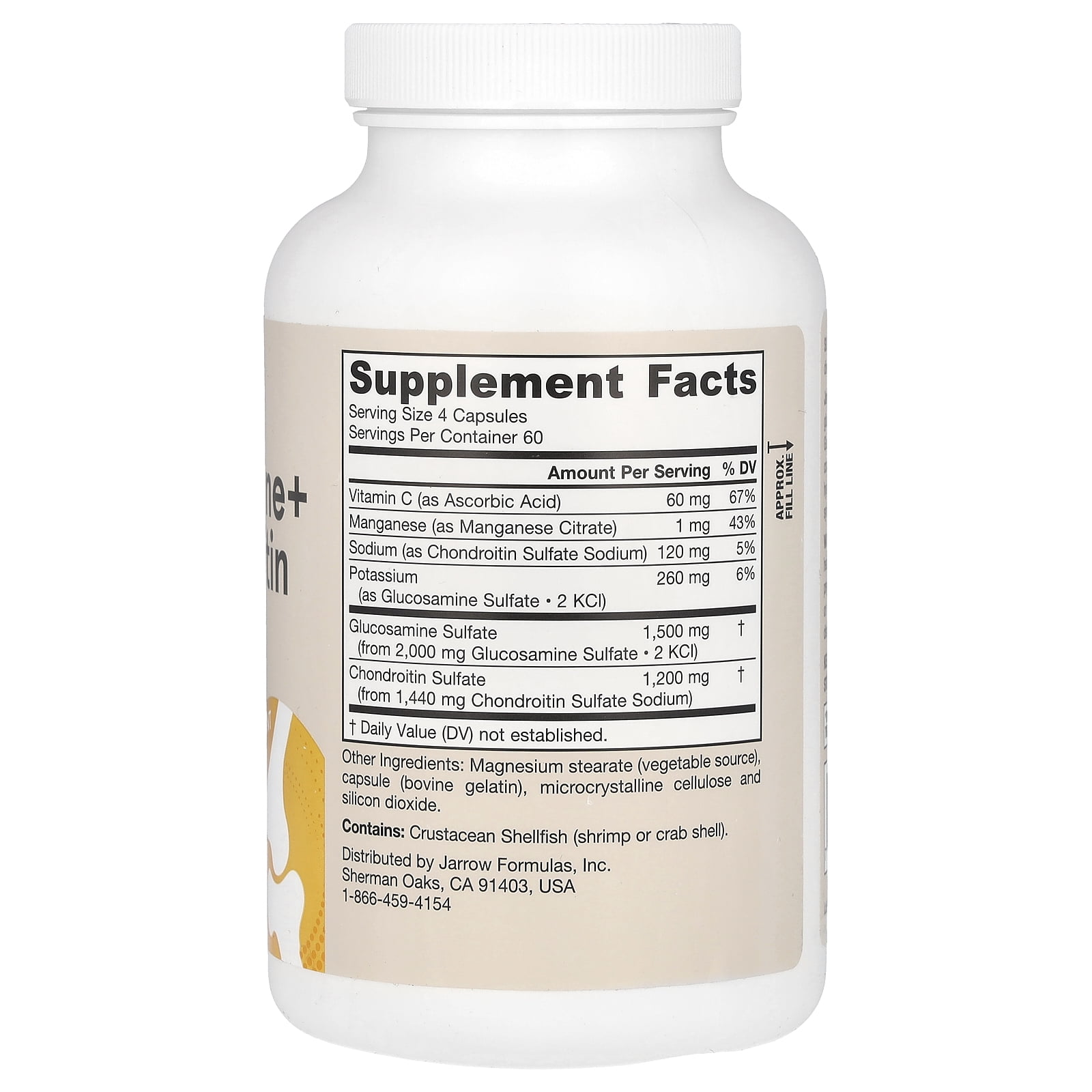 Jarrow Formulas Glucosamine + Chondroitin, 240 Capsules