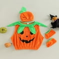 thumbnail image 2 of POINTERTECK Infant Baby Boys Girls Halloween Vest Set Contrast Color Patchwork Tops + Hat + Shoes Colthes, 2 of 6