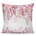 thumbnail image 2 of Pink Eucalyptus Leaves Throw Pillow Covers, Soft Pillowcases with Invisible Zipper, Summer Botanical Watercolor Decorative Square Pillow Cushion Covers for Living Room Couch Sofa Bed 26x26 Inches, 2 of 8