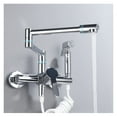 thumbnail image 1 of Brass Pot Filler Folding Faucet With Side Sprayer, Kitchen Sink Faucet With Swing Arm And Double Function Joint ,bar Laundry RV Farmhouse, 1 of 6