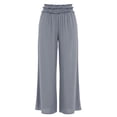 thumbnail image 4 of Noric Women's Cotton Loose-Fit Wide Leg Casual Pants with Elastic Smocked Waist Lounge Street Style Pants, 4 of 9