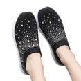 thumbnail image 5 of NexTorq Mesh Shoes, Women's Athletic Shoes, Women Sneakers, Non Slip Shoes, Walking Shoes Women, Women's Mesh Sport Shoes Rhinestone Glitter Slip On Ballroom Sneakers, Black, 5.5, 5 of 5
