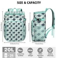 thumbnail image 3 of Insulated Lunch Box Cooler Backpack Marble Modern Geometric Flowers Abstract Drink Beverage Beer Bag Cooler Leak Proof Travel Camping Lunch Backpack Outdoor Cutlery Backpack for Men Women, 3 of 6