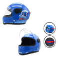 thumbnail image 3 of Casco Infantil  Bloosom Azul Cerrado Con Luz Shark Attack Brillante Azul, 3 of 4