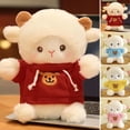 thumbnail image 2 of Cute Sheep Plush Toy Soft Fluffy PP Cotton Stuffed Lamb Animal Plushie Kids Comfort Doll Home Decoration Girlfriend Birt, 2 of 10