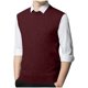 thumbnail image 1 of pstuiky Camiseta sin mangas para hombre, Suéter elástico de cuello redondo tejido en color liso para hombre Camisas de hombre l, 1 of 5