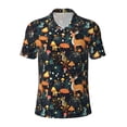 thumbnail image 2 of Daiia Forest Elf Pattern Men’s Polo Shirts,Solid Deck Shirt,Classic Fit, Breathable Cotton Polo for Casual and Sport Wear-Large, 2 of 9