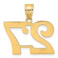 thumbnail image 5 of Diamond2Deal Mother's Day Gift 14K Yellow Gold Polished Number 27 Pendant for Women, 5 of 7