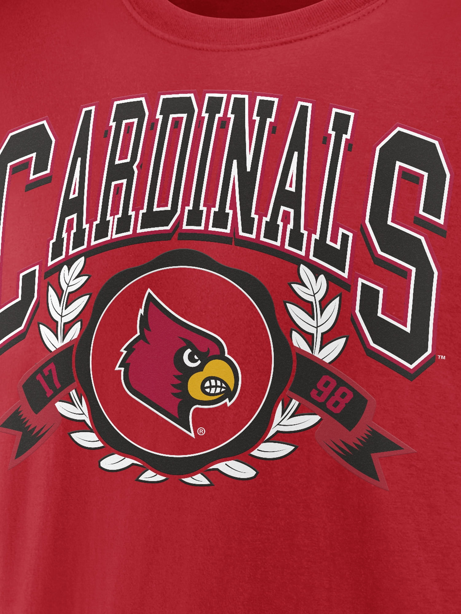 NCAA Louisville Cardinals Men's Cotton Red Short Sleeve T-Shirt