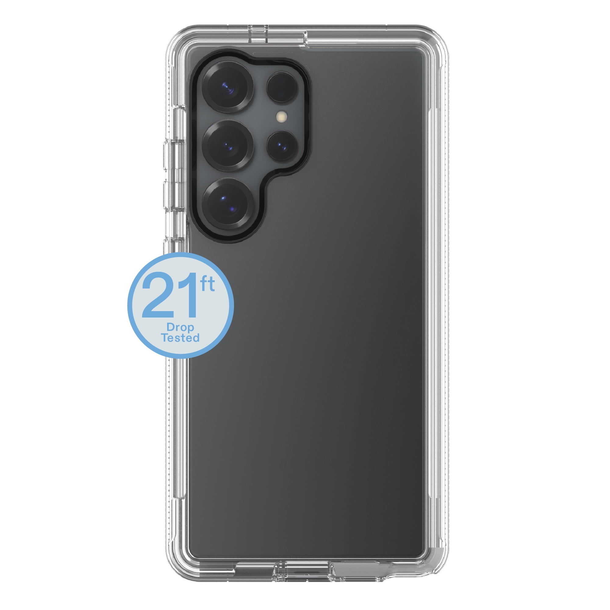 onn Rugged Phone Case for Samsung Galaxy S25 Ultra - Clear
