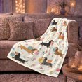 thumbnail image 6 of Autumn Dachshund Garden Gifts, Playful Pet Portrait Pattern, Warm Flannel Blanket for Living Room and Bedroom, Dog Lovers Thanksgiving Gift, Pet Lover Home Decor, 6 of 9