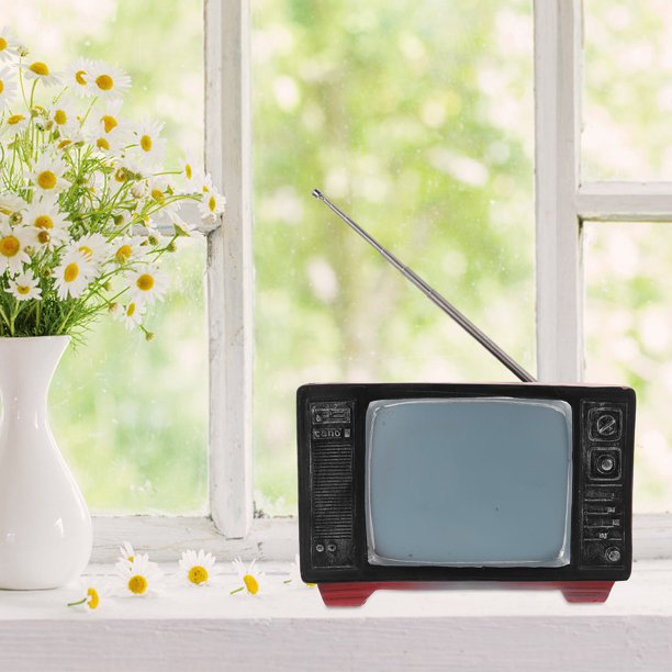unbranded 1Ud Televisión De Resina Retro En Color Negro Para Hogar Y