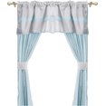 thumbnail image 1 of Ensemble de Literie pour Poupée, 5 Pcs, Cantonnière de Fenêtre à Rayures Unies avec Rideaux, Gris/bleu, 1 of 1