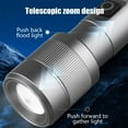 thumbnail image 4 of HOARBOEG Flashlight Outdoor Strong Highlight Zooming Flashlight Telescopic Portable USB Charging Emergency Light LED Flashlight, 4 of 6