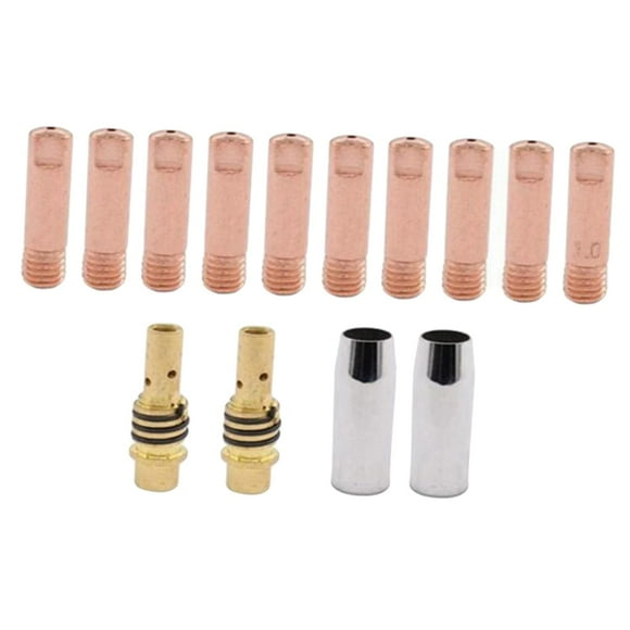 Kit de accesorios consumibles de soportes de puntas de de boquilla de 14 piezas para de soplete de soldadura 15AK - 1,0 mm 10 mm Yotijar Boquilla de gas de la antorcha