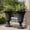 Black Sand, variant on TopComfy 23.6" Tall Plastic Urn Planters for Outdoor Plants Set of 2 Heavy-Duty Classic Indoor Large Flower Pots with Drainage Holes for Garden, Black