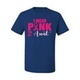 thumbnail image 2 of I Wear Pink for My Aunt Survivor Awareness Men's Graphic T-Shirt, Royal, 4XL, 2 of 3