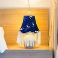 thumbnail image 6 of Gazechimp European Lampshade Fringe Beads Lamp Shade for Dining Room Home Office Hotel Blue, 6 of 8