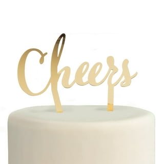 Let'S Party Gold Cake Topper - Home Decor - 1 Piece 