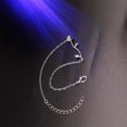 thumbnail image 4 of Qarigey Pulseras de tobillo Decoraciones de rosas Tobilleras de accesorios de moda para mujer Plata Type3 NO3 Qarigey AP009785-02, 4 of 6