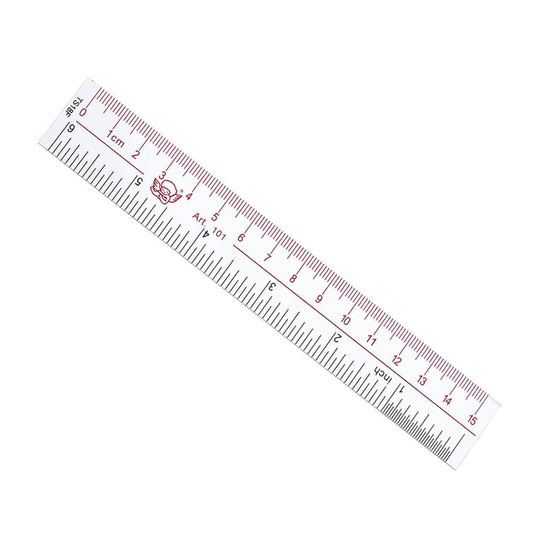 Mr. Pen- Ruler, 6 inch Ruler, Pack of 3, Clear Ruler, Plastic