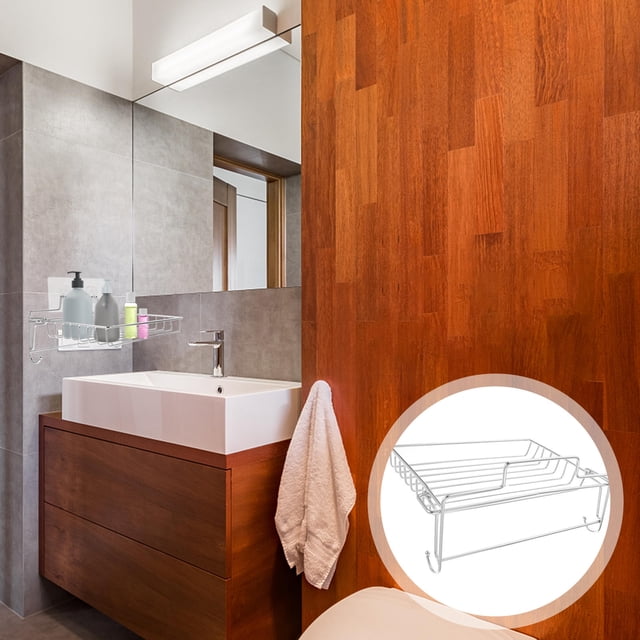 BESTYASH Organizador De Pared En Acero Inoxidable Plateado Con Drenaje Para De Champú