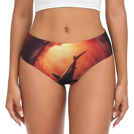 Sikiie Shark Underwater Vortex Women s High Waisted Cotton Underwear Soft Breathable Panties Stretch Briefs Seamless Ladies Panties-Medium