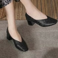 thumbnail image 2 of Black Timeless Mary Jane Flat Shoes For Women - Low Heel Square Toe Vintage Design With Soft Leather Comfort, 2 of 4