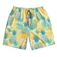 thumbnail image 2 of KLL Pineapples1 Men's Casual Summer Beach Shorts Hawaiian Shorts with Pockets-3X-Large, 2 of 6