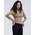 thumbnail image 3 of ORUYROP Veste de Course Légère Extensible pour Femmes avec Fermeture Éclair Complète et Trous pour les Pouces, 3 of 7